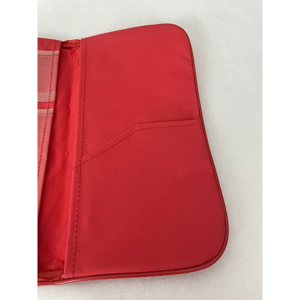 Vintage Globus Travel Organizer Red & White Vinyl 80s Airline Souvenir With Mult - Picture 7 of 10